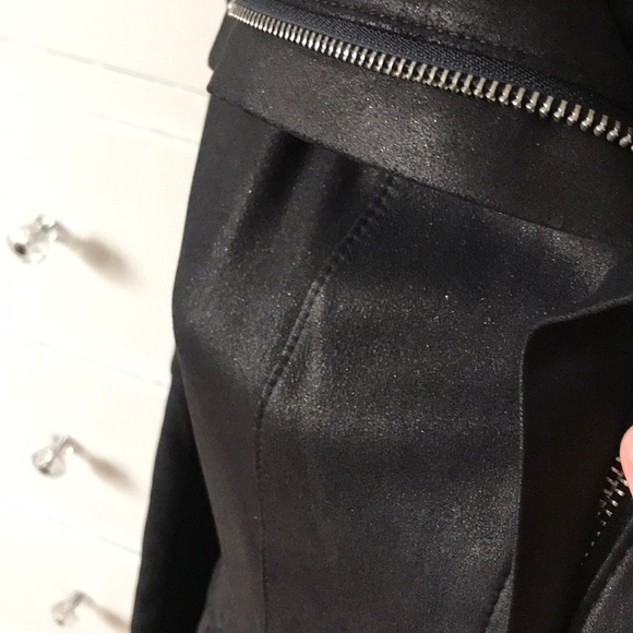 Dawn Levy leather jacket tailcoat asymmetrical hem - Picture 10 of 14